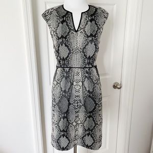 Rebecca Taylor Snakeskin Print Sheath Dress